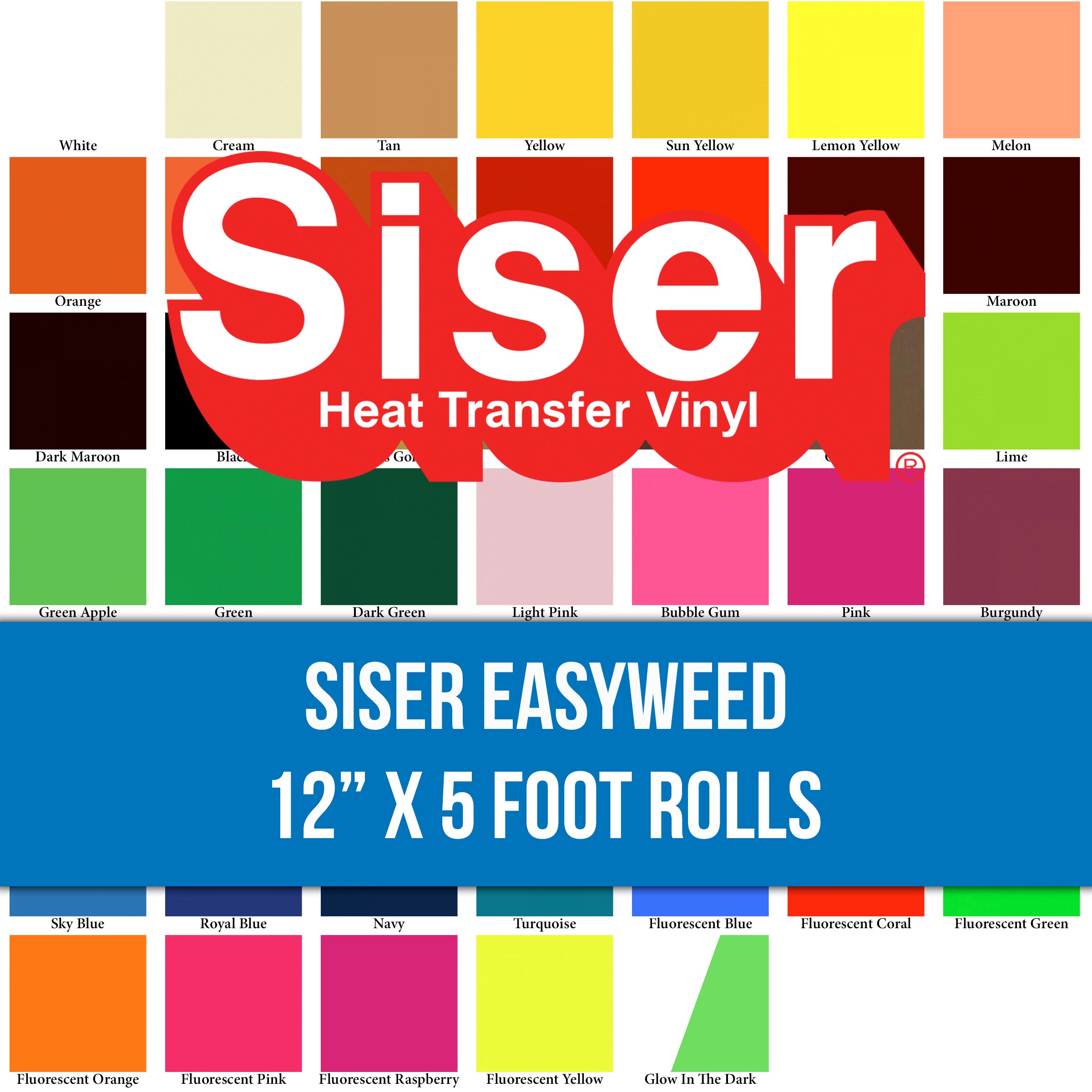 Siser EasyWeed Fluorescent Blue HTV